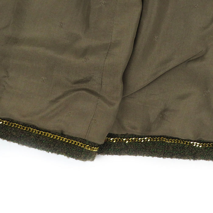 CHANEL 
COCO CC ココボタン 94A アルパカ混 Vネック 
ココマーク ヴィンテージ ウール ジレ