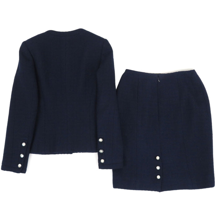 CHANEL 
COCO CC ココボタン ノーカラー ウール 95C 
ココマーク ヴィンテージ ツイード セットアップ CHANEL -Authentic Pre-owned セットアップ by TS Trading Co., Ltd.