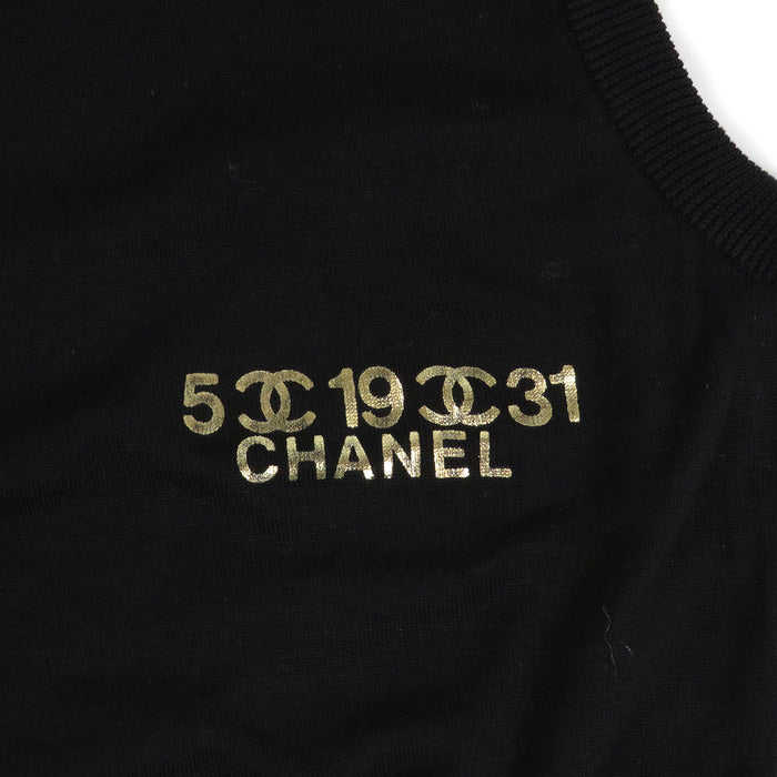 CHANEL 
COCO CC logo 5 19 31 
Gilet in maglia con logo Coco