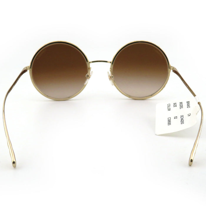 CHANEL 
COCO CC ストロー マトラッセ 
ココマーク ラウンド フレーム サングラス