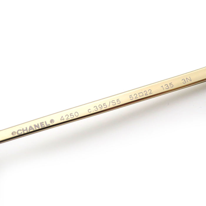 CHANEL 
COCO CC ストロー マトラッセ 
ココマーク ラウンド フレーム サングラス