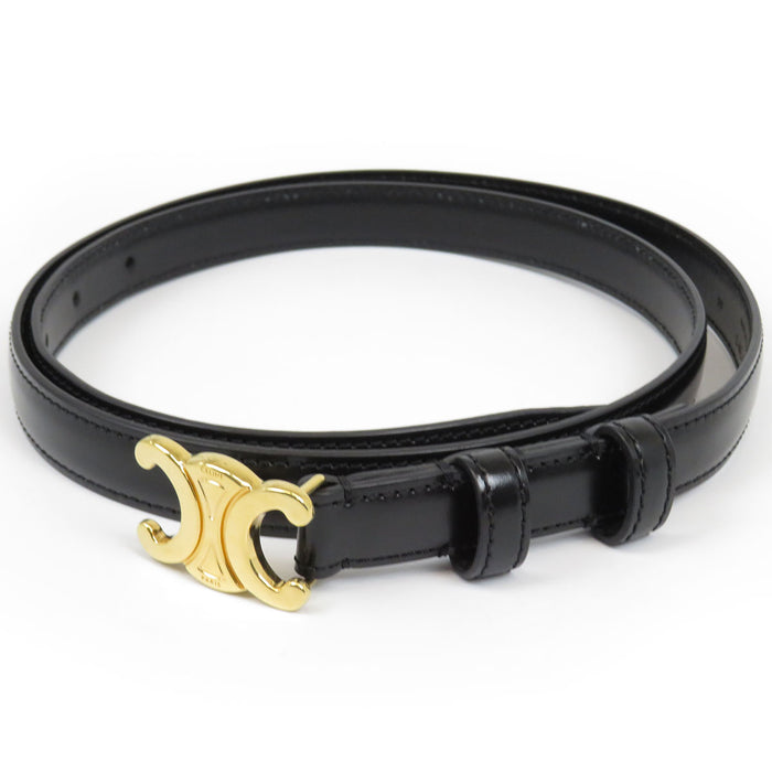 CELINE 
レザー ゴールドカラー金具 
トリオンフ ベルト