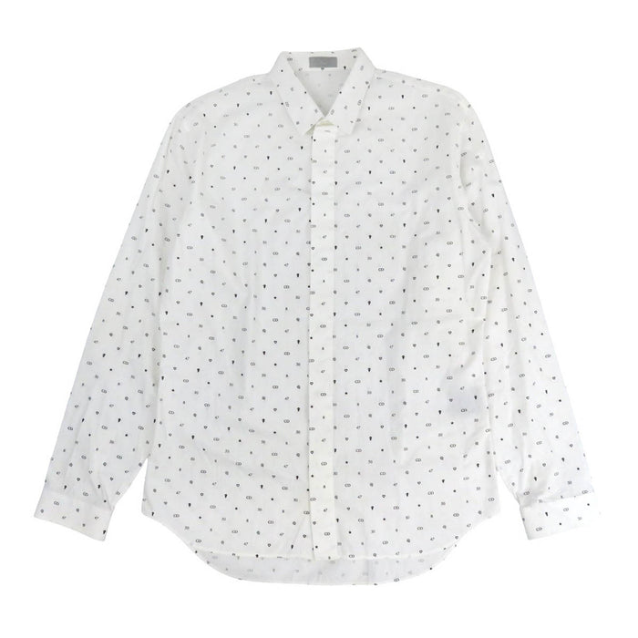 Dior 
CD スター ハート クローバー 
ロゴ 総柄 コットン シャツ 
ディオールオム