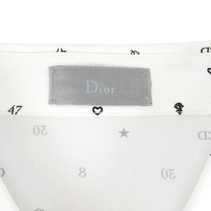 Dior 
CD スター ハート クローバー 
ロゴ 総柄 コットン シャツ 
ディオールオム