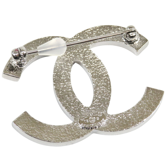 CHANEL 
COCO CC ロゴ 12C シルバーカラーメタル 
ココマーク ラインストーン ブローチ