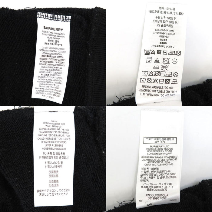 BURBERRY 
Felpa in cotone 
Felpa con cappuccio con ricamo logo