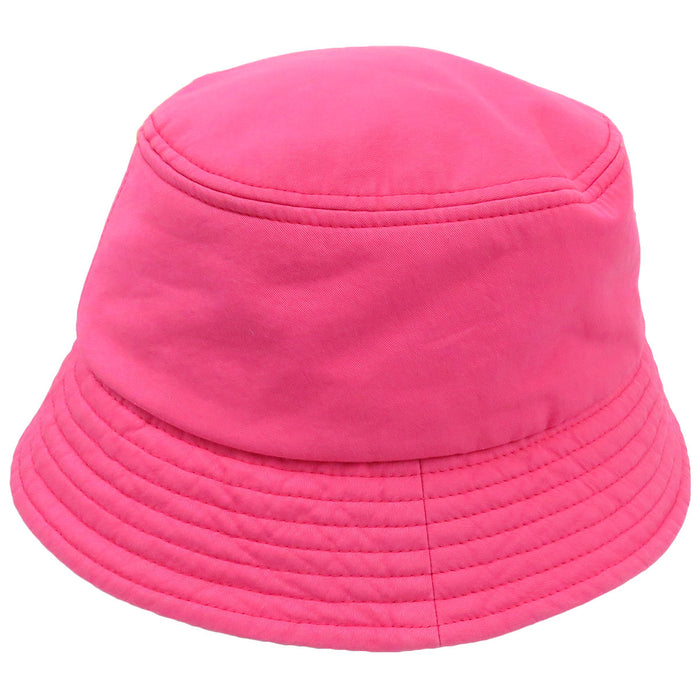 CHANEL COCO CC logo embroidery cotton Coco mark embroidered bucket hat