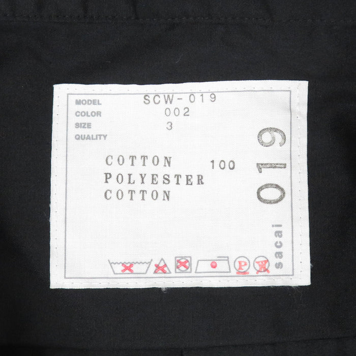 Sacai 
sacai ロゴ ベルト コットン ニット 
ショートスリーブ ドッキング ワンピース