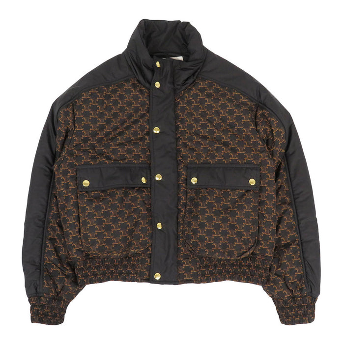 CELINE 
総柄 ナイロン 
トリオンフ モノグラム 中綿 ブルゾン