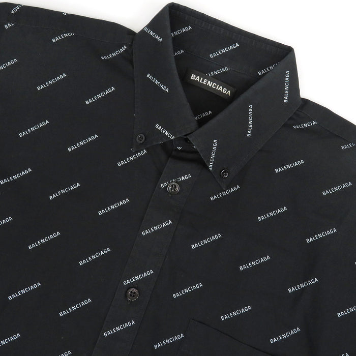BALENCIAGA 
総柄 
オールオーバーロゴ コットン シャツ
