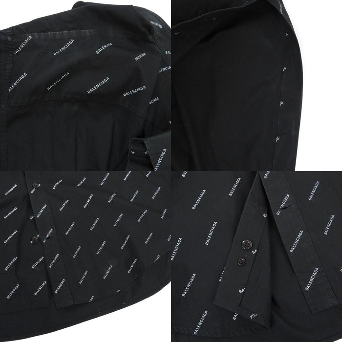 BALENCIAGA 
総柄 
オールオーバーロゴ コットン シャツ