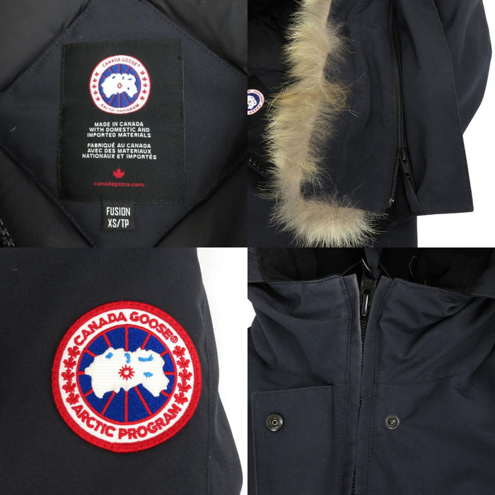 CANADA GOOSE 
Patch con logo e pelliccia 
Parka Victoria giacca imbottita piumino