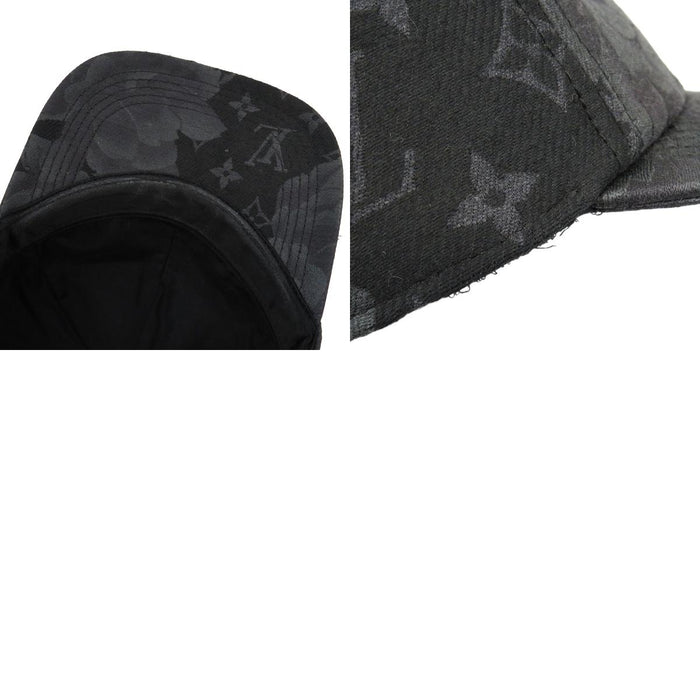 LOUIS VUITTON 
LV all-over pattern wool silk 
casquette monogram flower