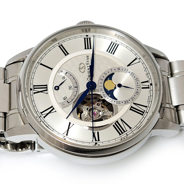 ORIENT
Orient Star Phase de Lune Mécanique
Avec boîte et garantie