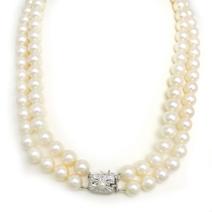 MIKIMOTO 
アコヤ パール 2連 ネックレス