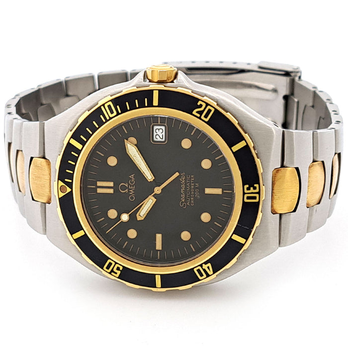 OMEGA  
海馬 200米 預粘合 雙色 全套  
附盒及保證書