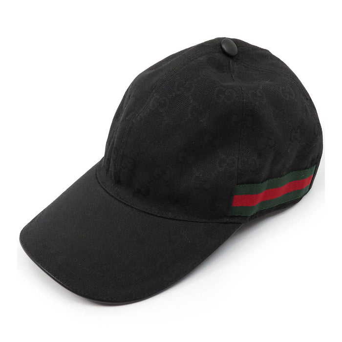 GUCCI 
Ligne Shelly 
Casquette de baseball en toile GG à rayures Web