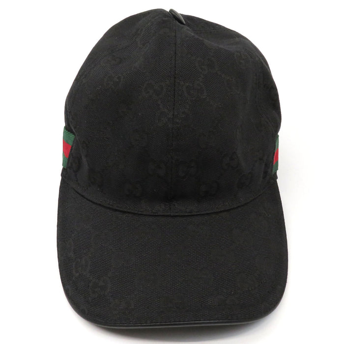 GUCCI 
シェリーライン 
ウェブストライプ GGキャンバス ベースボールキャップ
