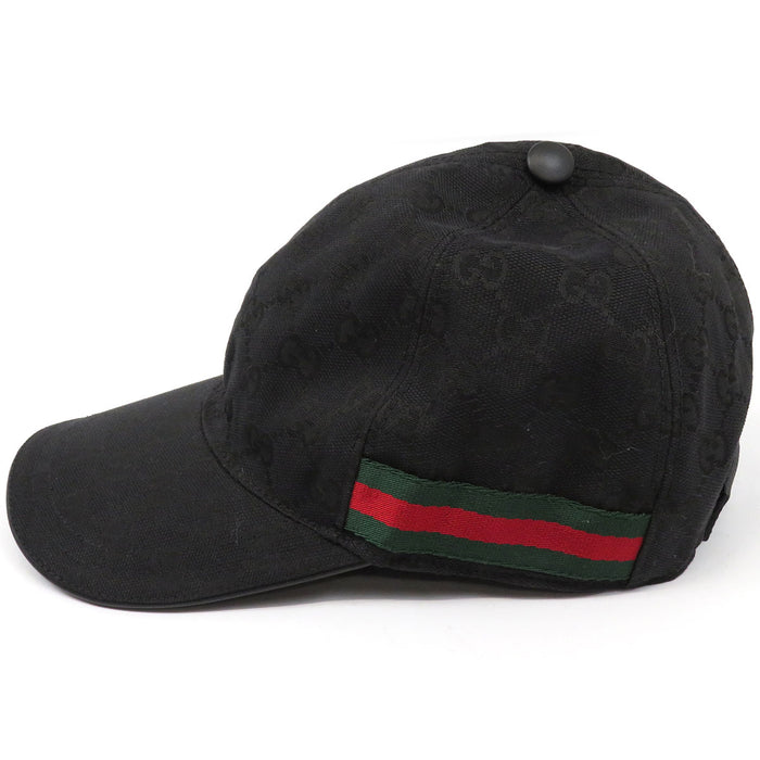 GUCCI 
シェリーライン 
ウェブストライプ GGキャンバス ベースボールキャップ