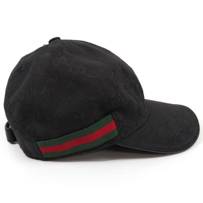 GUCCI 
Ligne Shelly 
Casquette de baseball en toile GG à rayures Web