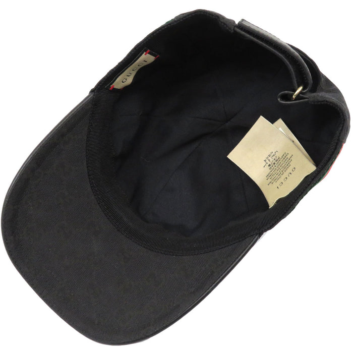 GUCCI 
Ligne Shelly 
Casquette de baseball en toile GG à rayures Web