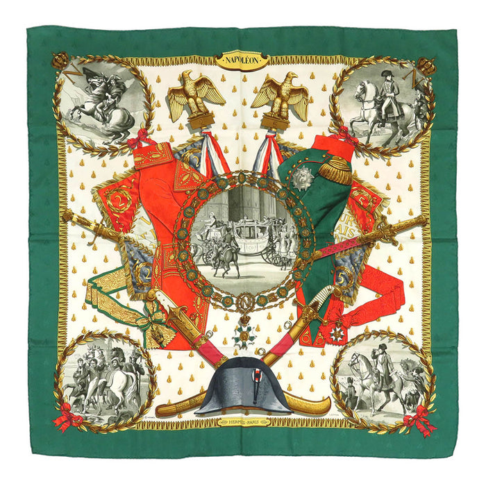 HERMES エルメス カレ90 NAPOLEON ナポレオン スカーフ シルク HERMES（エルメス） カレ90 NAPOLEON ナポレオン 蜂 スカーフ シルク