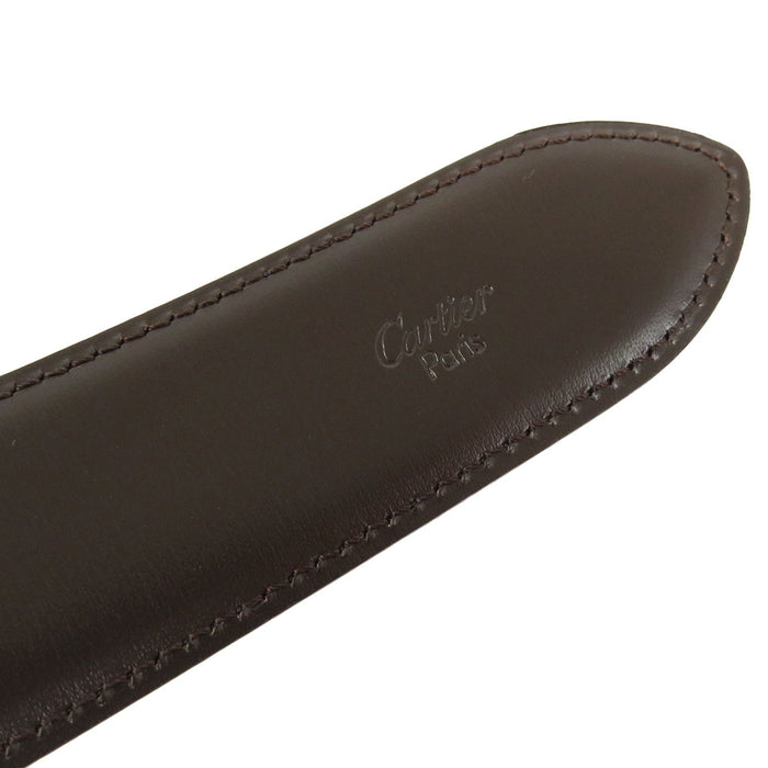 CARTIER 
ゴールドカラー金具 レザー 
タンク リバーシブル ベルト