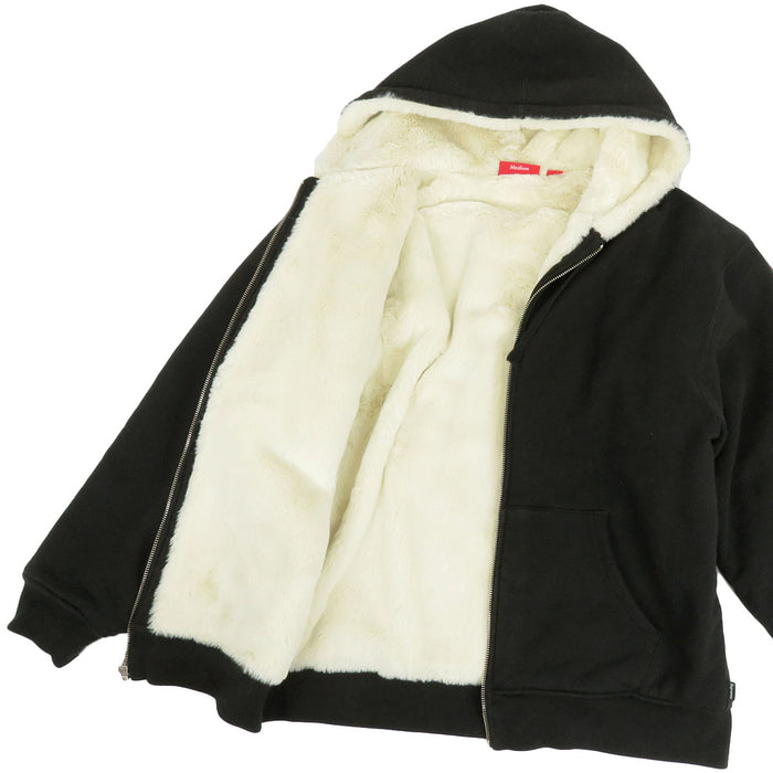 Supreme 
ロゴ スウェット コットン 
ボア ジップアップ フーディ