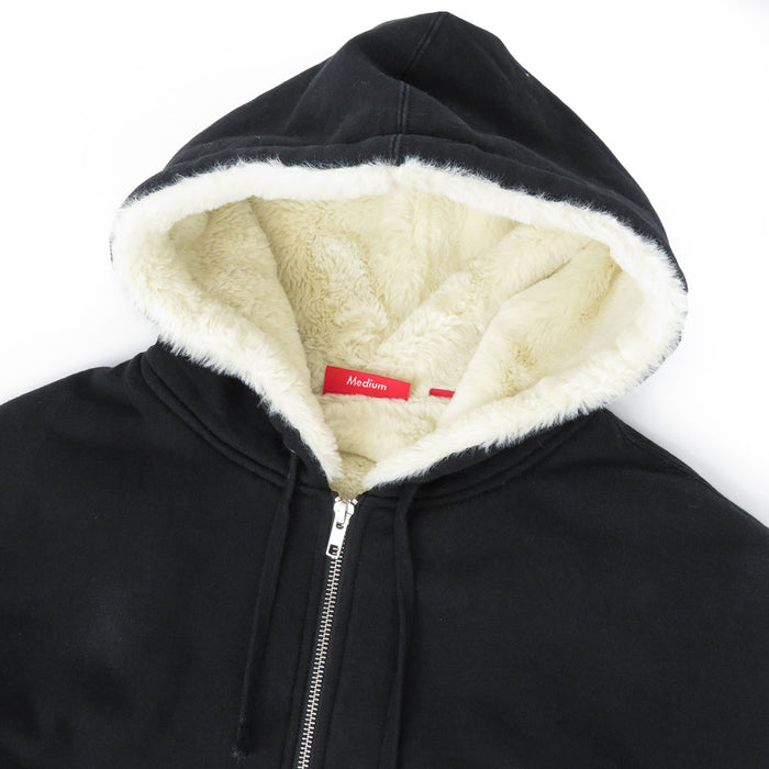 Supreme 
ロゴ スウェット コットン 
ボア ジップアップ フーディ