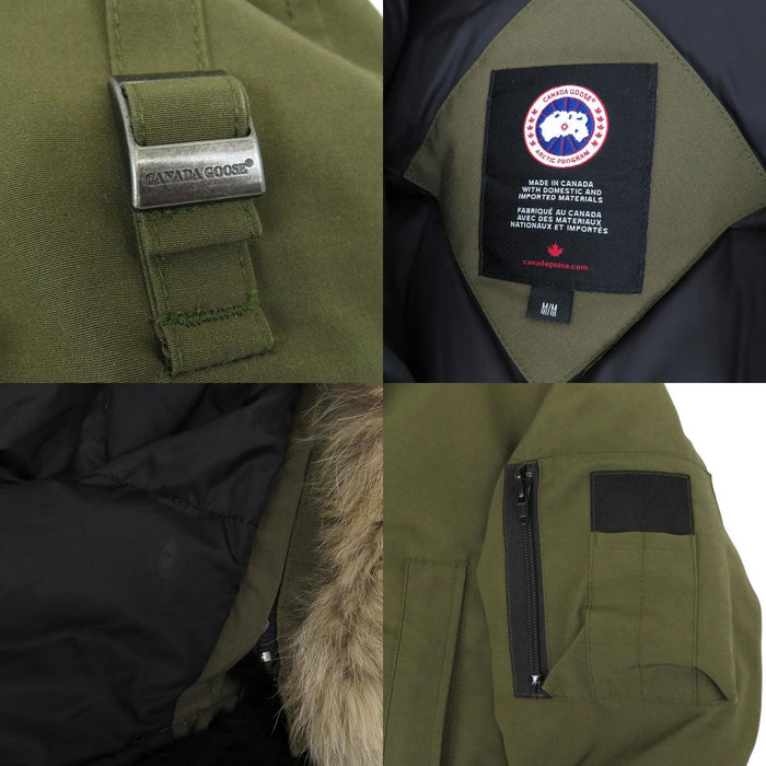 CANADA GOOSE 
Giacca imbottita con cappuccio e pelliccia di coyote con toppa