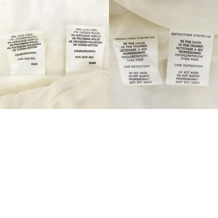 CHANEL 
COCO CC Bottone Coco Completo senza colletto con scollo a V 94P 
Set vintage in tweed con logo Coco