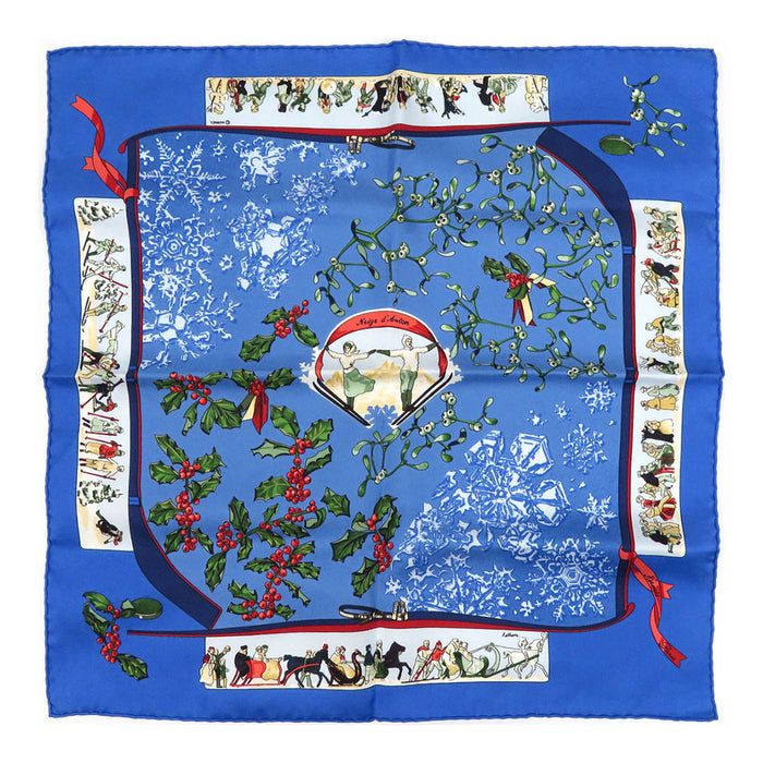 HERMES 
スカーフ プチカレ シルク 
カレ 45 Neige d'Antan 去年の雪