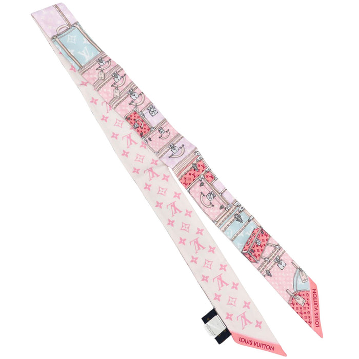 LOUIS VUITTON 
Écharpe en soie bandeau BB Let’s Go avec logo LV 
Monogramme