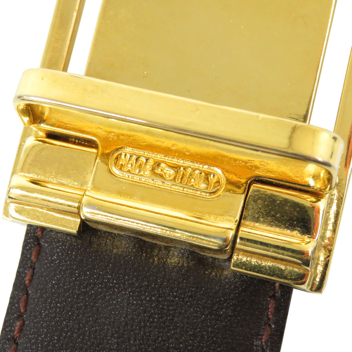 CELINE 
ロゴ レザー ゴールドカラー金具 
トリオンフ バックル ベルト