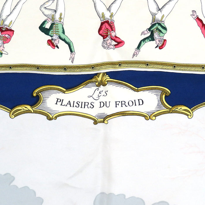 HERMES 
スカーフ 大判 シルク 
カレ 90 LES PLAISIRS DU FROID 氷上の喜び