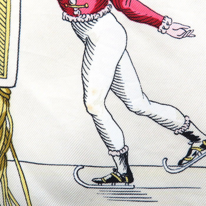 HERMES 
スカーフ 大判 シルク 
カレ 90 LES PLAISIRS DU FROID 氷上の喜び