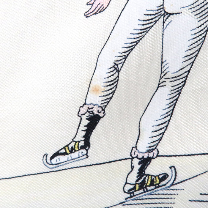 HERMES 
スカーフ 大判 シルク 
カレ 90 LES PLAISIRS DU FROID 氷上の喜び