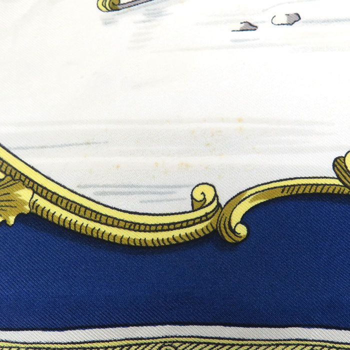 HERMES 
スカーフ 大判 シルク 
カレ 90 LES PLAISIRS DU FROID 氷上の喜び