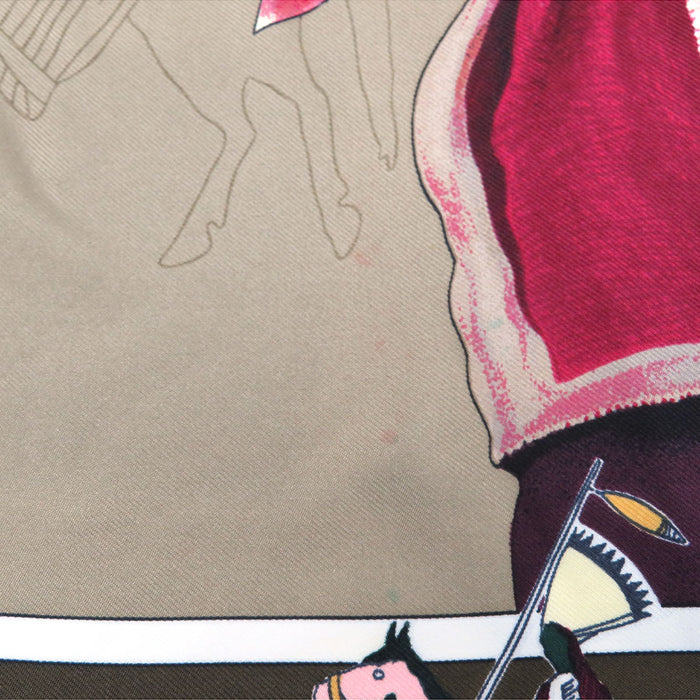 HERMES 
スカーフ 大判 シルク 
カレ 90 PANI LA SHAR PAWNEE パウニー族の首長