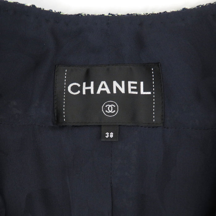 CHANEL 
COCO CC ココボタン 19P 
ココマーク ツイード ノーカラージャケット