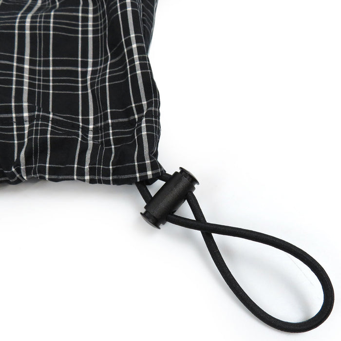 BALENCIAGA 
オーバーサイズ ジップアップ 
ロゴ プリント ポプリン チェック シャツ ジャケット