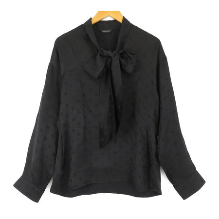 BALENCIAGA 
総柄 リボン ロングスリーブ レーヨン 
ロゴ ボウタイ ブラウス BALENCIAGA -Authentic Pre-owned ブラウス by TS Trading Co., Ltd.