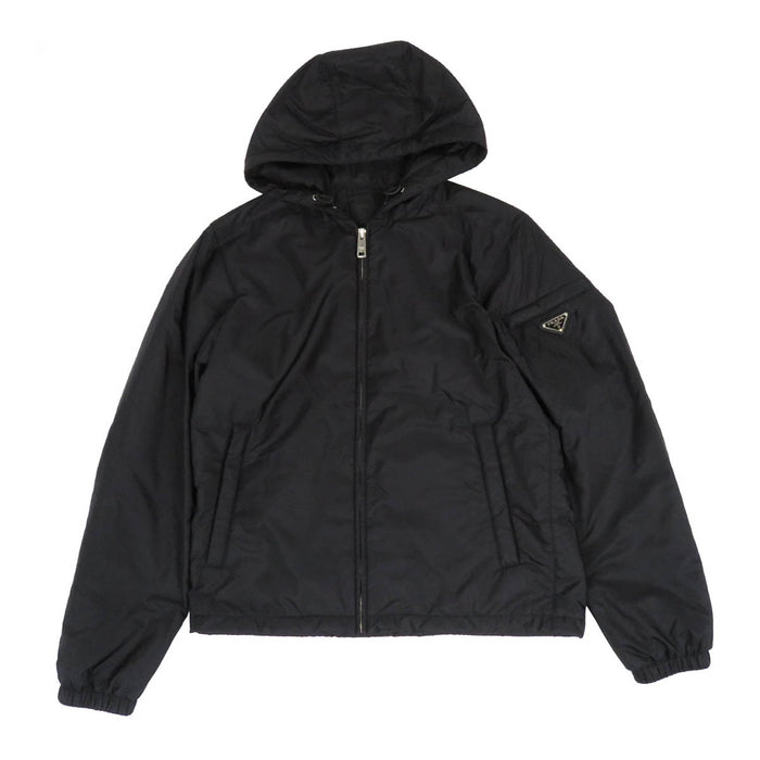 PRADA 
三角プレート 中綿 フーディ ジップアップ 
トライアングルロゴ ナイロンジャケット