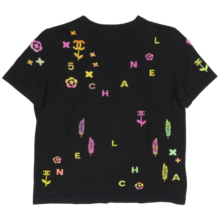 CHANEL 
COCO CC コットン 
ココマーク マルチロゴ ショートスリーブ ニット