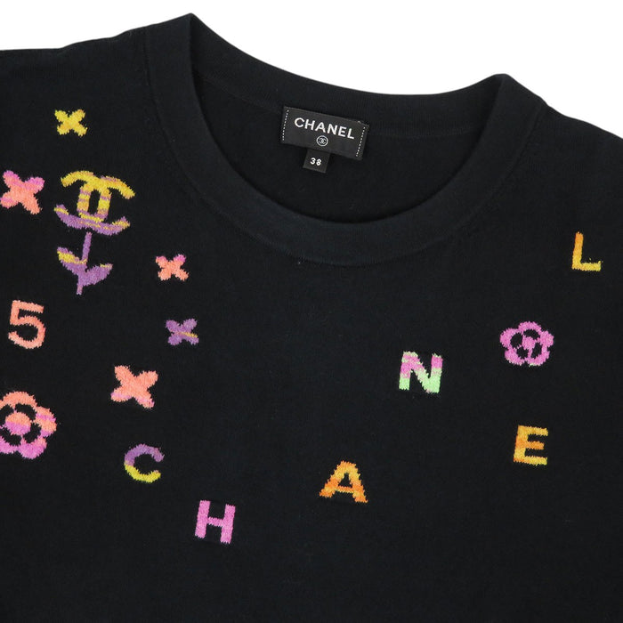 CHANEL 
COCO CC コットン 
ココマーク マルチロゴ ショートスリーブ ニット