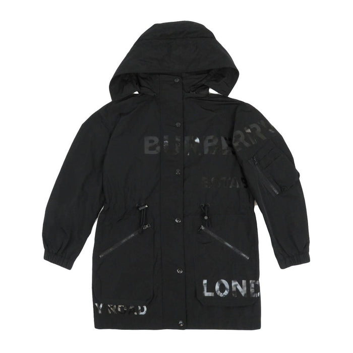 BURBERRY 
ロゴ フード 
ホースフェリー プリント フーデッド コート