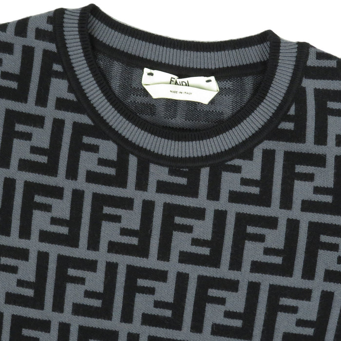 FENDI 
FF 
ズッカ柄 ニット 半袖 ワンピース