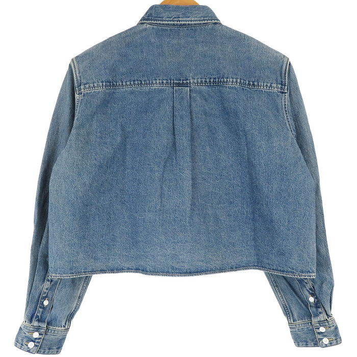 CELINE  
標誌 刺繡 棉質  
Triomphe 刺繡 短版 牛仔襯衫