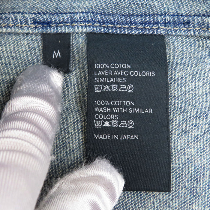 CELINE 
ロゴ 刺繍 コットン 
トリオンフ エンブロイダリー クロップド デニム シャツ