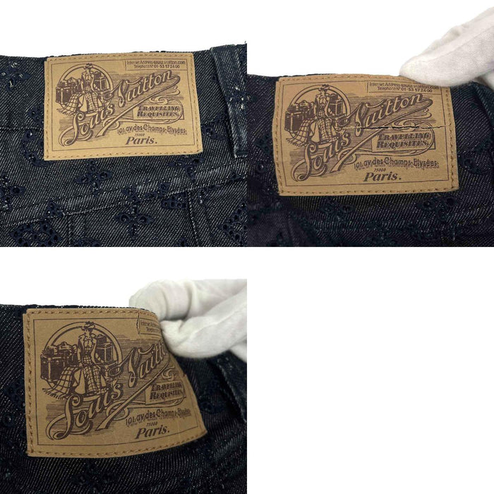 路易威登  
LV 標誌 全圖案 棉質  
Monogram 牛仔布 百褶裙